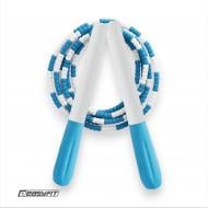Скакалка EasyFit FreeRope бісерна 2,7 м (біло-блакитна)