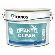 Краска интерьерная акрилатная TEKNOS Timantti Clean база 1 полумат белый 2,7 л