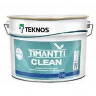 Краска интерьерная акрилатная TEKNOS Timantti Clean база 3 полумат база под тонировку 2,7 л