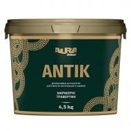 Декоративная штукатурка моделирующая Aura® Antik марморино, травертин 4,5 кг /белый