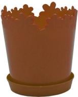 Вазон пластиковий Алеана Лютик круглий 0,9 л бронза Вазон пластиковий Алеана Лютик круглий 0,9 л бронза