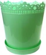 Вазон пластиковий Алеана Рішельє круглий 2 л салатовий