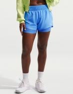 Шорты Nike W NK ONE DF MR 3IN 2N1 SHORT DX6012-413 р. XS голубой