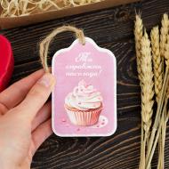 Открытка Wood Posters "Пирожное" деревянная