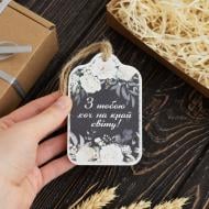 Открытка Wood Posters Цветы на сером фоне деревянные