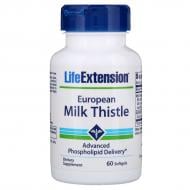 Силімарин (Росторопша) European Milk Thistle Life Extension 60 желатинових капсул