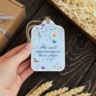 Открытка Wood Posters Цветы на синем фоне деревянные