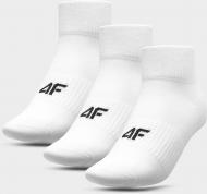 Шкарпетки 4F SOCKS CAS M204 (3PACK) 4FAW23USOCM204-10S р.43-46 білий 3 пари шт.