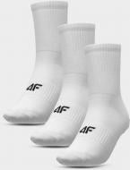 Шкарпетки 4F SOCKS CAS M205 (3PACK) 4FAW23USOCM205-10S р.39-42 білий 3 пари шт.