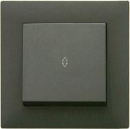 Выключатель проходной одноклавишный Makel Rizz без подсветки дымчатый 88050005