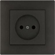 Розетка без заземления Makel Rizz IP20 дымчатый 88050022