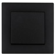 Выключатель перекрестный одноклавишный Makel Rizz без подсветки черный матовый 88054020