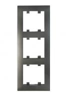 Рамка трехместная Makel Rizz вертикальная дымчатый 88050708 Рамка трехместная Makel Rizz вертикальная дымчатый 88050708