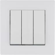 Выключатель трехклавишный Makel Rizz без подсветки белый 88001091