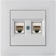 Розетка двойная компьютерная Makel Rizz IP20 белый 88001036