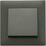 Выключатель одноклавишный Makel Rizz без подсветки дымчатый 88050001