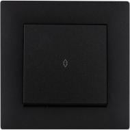 Выключатель проходной одноклавишный Makel Rizz без подсветки черный матовый 88054005