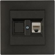 Розетка компьютерная Makel Rizz IP20 дымчатый 88050035