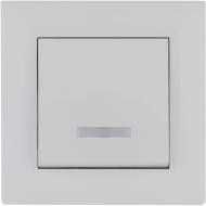 Выключатель одноклавишный Makel Rizz с подсветкой белый 88001021