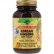 Корінь Женьшеню (Екстракт), Korean Ginseng Root Extract, Solgar, 60 капсул