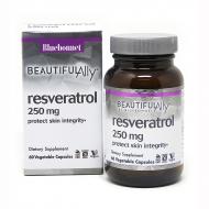 Ресвератрол 250 мг, Beautiful Ally, Bluebonnet Nutrition, Resveratrol 250 мг, 60 рослинних капсул