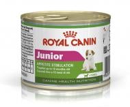 Корм для малих порід Royal Canin для цуценят JUNIOR банка 195 г (м'ясо, злаки) 195 г