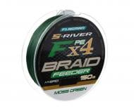 Шнур Flagman фідерний S-River PE Braid Hybrid F4 Feeder Moss Green 100 м 0,12 мм 6,4 кг