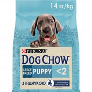 Корм сухий Dog Chow by Purina Large Breed Puppy <2 для цуценят з індичкою 14 кг