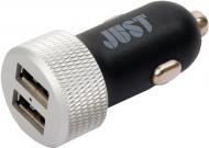 Зарядное устройство в автомобиль JUST Executive Dual USB Car Charger 4,8 A/24 W 2 USB CCHRGR-XCTV-BLCK