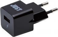 Мережевий зарядний пристрій JUST Atom USB Wall Charger (1A/5W, 1USB) Black (WCHRGR-TM-BLCK)