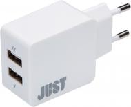 Сетевое зарядное устройство JUST Core Dual USB Wall Charger (3.4A/17W, 2USB) White (WCHRGR-CR-WHT)