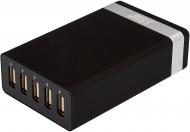 Мережевий зарядний пристрій JUST Family Quint USB Wall Charger 8 A/40 W 5USB WCHRGR-FMLY-BLCK