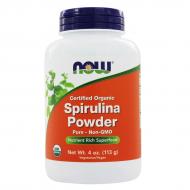 Органічна Спіруліна, Порошок, Organic Spirulina, Now Foods, 113 гр