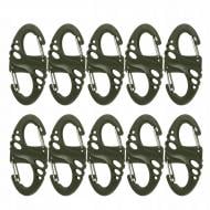 Карабин S-HOOK OD, Olive Drab Mil-Tec пластик 10 шт. 13458401