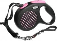 Поводок-рулетка Flexi Disign M черный с розовой вставкой до 20 кг 5 м