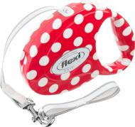 Поводок-рулетка Flexi Fashion Ladies White Dots M до 25 кг 5 м