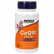 Коензим Q10 200 мг, CoQ10, Now Foods, 60 вегетаріанських капсул