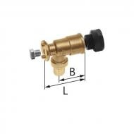 Гнездо KAN для крана, с короткой полимерной заглушкой (вертикальная удлиненная) 18х2,5 G1/2"
