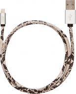 Кабель JUST Lightning – USB 1 м змеиная кожа (LGTNG-UNQ-SNK)