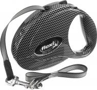 Поводок-рулетка Flexi Fashion Gentlemen Carbon М до 25 кг 5 м