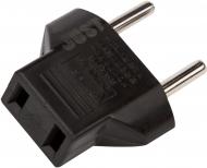 Переходник JUST черный (PLG-USA2EU-BLK)