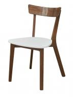 УЦЕНКА! Стул обеденный Франко 480x805x520 мм БЕЛЫЙ/ОРЕХ ТЕМНЫЙ (УЦ №69)