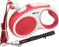 Поводок-рулетка Flexi Vario S красный с серым до 12 кг 5 м