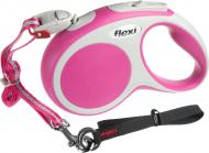 Поводок-рулетка Flexi Vario S розовый с серыми вставками до 12 кг 5 м