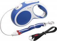 Поводок-рулетка Flexi Vario M синий с серыми вставками до 20 кг 5 м