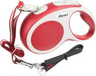 Поводок-рулетка Flexi Vario S красный с серыми вставками до 12 кг 8 м