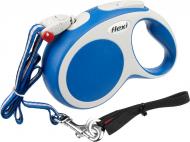 Поводок-рулетка Flexi Vario S синий с серыми вставками до 12 кг 8 м
