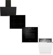Комплект встраиваемой техники Interline OEG 581 ECR BA + VHK 265 SPT BA + DWI 664 P1 TSH GA+ TEFFI SLIM BL A/60/GL/PB