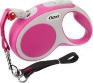 Поводок-рулетка Flexi Vario S розовый с серыми вставками до 15 кг 5 м