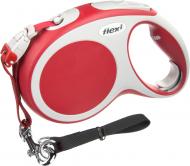 Поводок-рулетка Flexi Vario M красный с серыми вставками до 25 кг 5 м